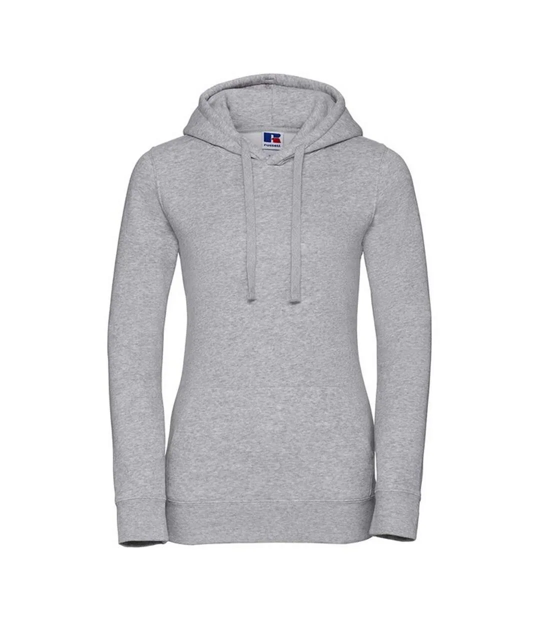 Womens/ladies authentic hoodie light oxford grey Russell