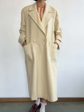 Wool Oversized Coat - Cream