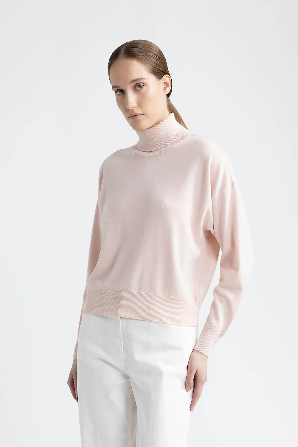 Wool, silk and cashmere crewneck sweater