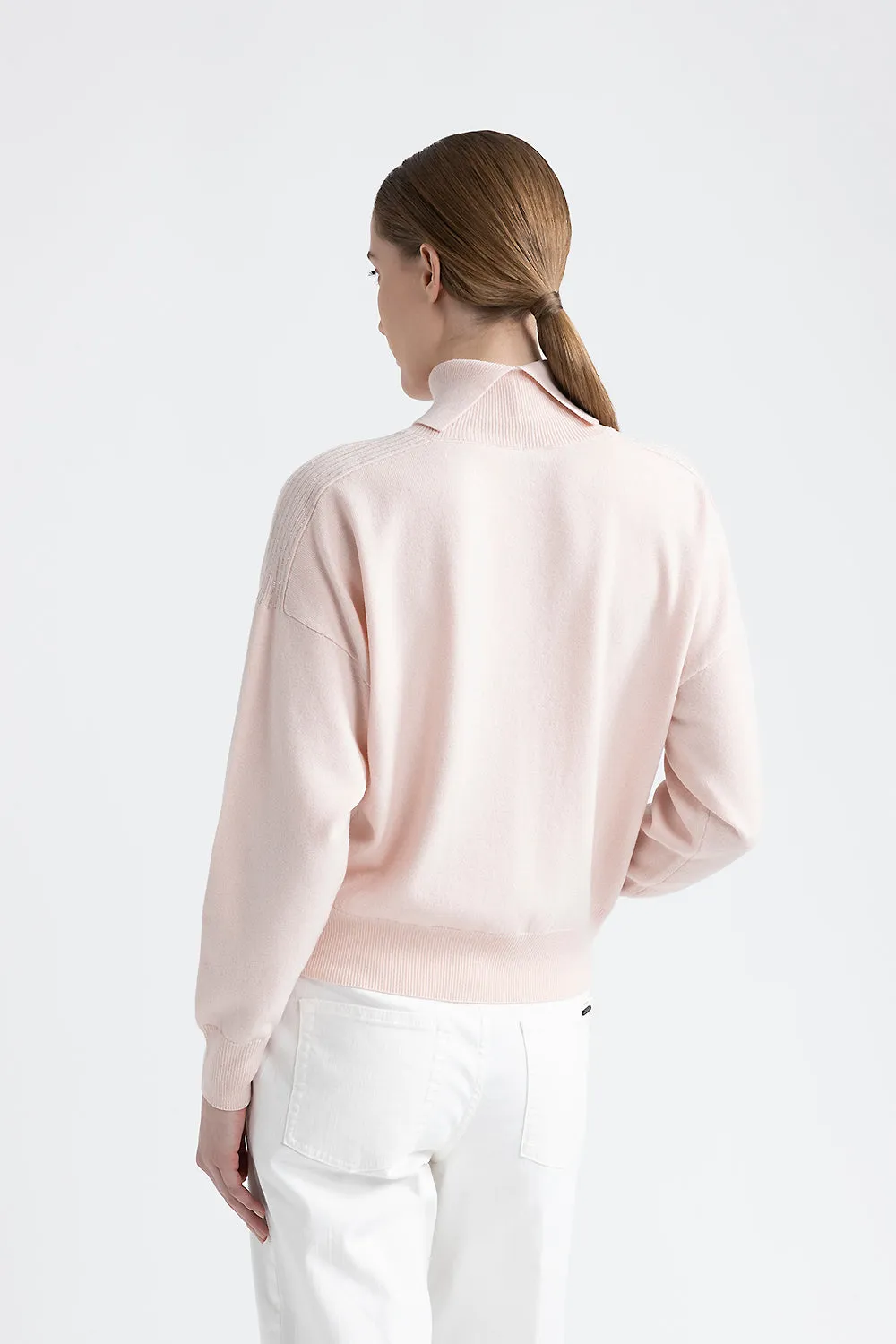 Wool, silk and cashmere crewneck sweater