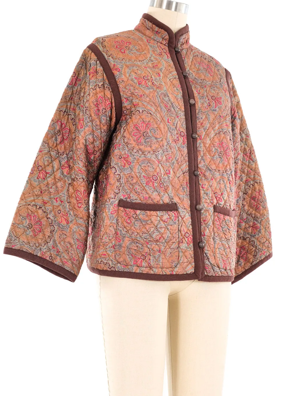 Yves Saint Laurent Paisley Printed Silk Jacket