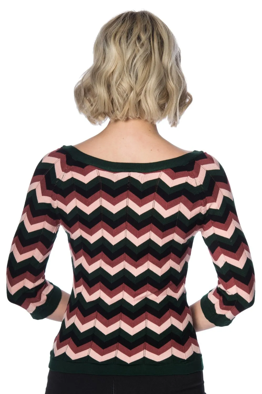 ZOOEY ZIG ZAG BOW FRONT TOP